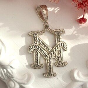 Vintage Sterling Silver NY Mets Baseball Pendant | Keychain | Trinket | Charm